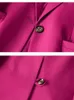 Frauen Zweiteilige Hosen Kaffee Rosa Schwarz Frauen Arbeitskleidung Hosenanzug Büro Damen Business 2 Set Weibliche Single Button Straight Blazer Und