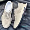 Toppdesign Jagga Men Sneakers Shoes Green Grey Blue Suede Leather Trainers Technical Rubber Sole Party Bröllopsplattform Rabatt Skoskor