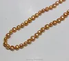 Pendants Orange Freshwater Pearl Necklace Baroque 7-8mm 17INCH