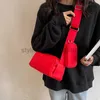 Torby na ramię nylon stały kolor damski chlorobutyryczna torba moda swobodna damska torba krzyżowa czerwona prosta kobietę Bagstylishhandbagsstore