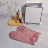 Mode herfst- en winterwarm met Veet-voering Sweet Bow-handschoenen met vijf vingers