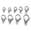 20pcs/lot 9-19mm Full Size 316 Real Stainless Steel Lobster Clasp Wholesale Finding Jewelry Supplies Jewelry MakingJewelry Findings Components Jewelry