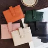 Beautiful Geneine Leather Guarantee Credit Card Holder Cases Mini Wallet Bus Card Purse with more colours with Gift Box Packing Man Woman PDD