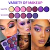Lidschatten DE'LANCI Purple Eyeshadow Palette 12 Farben Mini Makeup Kit Palette-Hawaii Blueberry Matte And Shimmer Pigmented Violet EyeShadow 231031
