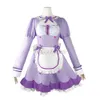 Nekopara Chocolate Vanilla Coconut Azuki Cosplay Costume Lolita Long Sleeve Maid Dress Full Sets Anime Game Halloween Outfits