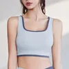 Camicie attive Reggiseno sportivo da donna con cinturino per yoga Reggiseni con canottiera corta imbottiti senza cordone per allenamento medio