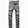 Men's Jeans Cotton Ripped Pants Grey Hip Hop Trousers Cowboy For Men Straight Leg Pencil 2021 Clothing257i