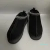 Klassisk designer Snow Boots Tazz Mini Tasman Slipper Platform Fluffy Mules Warm Winter Half Womens päls Booties Shoe Storlek 34-43