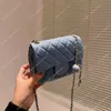 Bandoulière Denim Golden Ball Femmes Sac Classique Rabat Épaule Mini Chaîne Réglable Matelassé Luxe Designer Fanny Pack Porte-Monnaie Porte-Carte Clé Pochette Clut