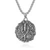 Collier avec pendentif Trident en acier inoxydable pour hommes, chaîne unique, bijoux amulette rétro religieux
