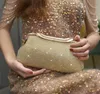 Neue Abendtaschen Mode Goldfarbe Diamonds Design Party Handtasche für Frauen hochwertige Kombination Kupplung weiblicher Schulterbeutel Sack