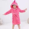 Pyjama LOlanta Kids Pluche Badjas Met Capuchon Dinosaurus Flanel Fleece Gewaad voor Jongens Meisjes Nachtkleding Kamerjas Gift 231031