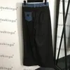 Mode losse katoenen broek meisjes persoonlijkheid designer broek luxe denim zak lange broek seizoenen ademende rompertjes broek