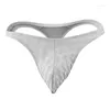 Slips Hommes String String Homme Brillant Treillis Jockstraps Mâle Respirant Bikini Slip Améliorer T-Back Open BuG