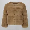 Женская зимняя куртка из искусственного меха класса люкс, женское пальто, элегантная толстая теплая верхняя одежда, уличная одежда, модная лисица, кролик, мода 231031