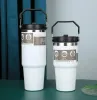 1PC DHL bouteilles d'eau 20OZ 30oz tasses conservation de la chaleur en acier inoxydable extérieur grande capacité gobelets réutilisables étanches Flip Cup 1031