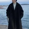 Miscele da uomo Cappotto invernale Moda Cappotto coreano Uomo Giacca da lavoro solida Casual allentato Abbigliamento esterno lungo 231031