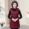 Coletes femininas jaqueta de inverno mulheres 2023 moda sem mangas com capuz acolchoado casacos longos colete coreano feminino