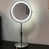 Kompaktowe lustro makijażu 10x powiększające z lekkim kosmetycznym okrągłym okrągłym kształtem pulpit Vanity Mirror dwustronne podświetlenie 231030