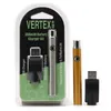 Vertex Batterij 350mAh Vape Verwarm Batterijen Variabele Spanning Blister USB Lader Kits Voor 510 Draad Cartridge 9 Kleuren E Cigs Pen
