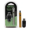 Vertex Battery 350mah Vape Preheat Batteries Variable Voltage Blister USB Charger Kits For 510 Thread Cartridge 9 Colors E Cigs Pen