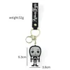 Action Toy Figures Horror Halloween Wednesday Addams Silicone Keychain for Keys Family Cartoon 3d Key Chain Role Model Pendant Doll Toys 231031