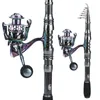 釣りのアクセサリーSougayilang Telescopic Rod Spinning Reel and Line Luresバッグ旅行塩水淡水用セット231030