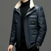 Homens para baixo parkas topos inverno 2023 90 pato branco jaqueta casual zíper gola de pele puffer casacos outwear sólido engrossar quente parka roupas 231031