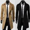 Men's Trench Coats Men Jacket Casual Coldproof Thick Coat Streetwear Long