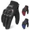 Cykelhandskar Motorcykel Wearable Moto Motocross Breat Touch Screen Racing Motorcykel Bicycle Protective Gears Summer Black Blue Glove 231031