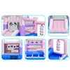 Inflatable Playhouse Girl Bouncer House With Blower Ball Pit Kids Jumping Jumper Castle Slide Bouncy Outdoor Indoor Play Fun Pink Ice Cream Park Toys Children Boys