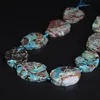 9-10st Strand Raw Blue Stone Agates Slab Nugget Loose Beads Natural Ocean Jades Gems Slice Pendants Smycken Making275o