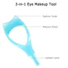 3in1 wimperhulpmiddel eenvoudig te gebruiken eyeliner stencil roze plastic wimperkaart mascara guard lichtgewicht cosmetische hulpmiddelen gratis verzending