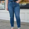 Jeans da donna per donna Pantaloni a pagliaccetto Jean alti aderenti alla moda elasticizzati e aderenti BuLift Boot Cut