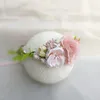 ヘアアクセサリー赤面ピンクの花の冠