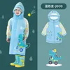 Rain Gear Cute Kids Raincoat Wate Proof Children Dinosaur Unicorn Poncho Coat Jacket med ryggsäck Position Student Rainwear 231114