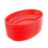 Dinnerware Sets 12 Pcs Chips Basket Serving Tray Oval Dinner Plates French Fries Storage Fast Plastic Vegetable