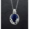 Kettingen Film Vampire-Diaries Ketting Vintage Katherine Blue Stone Hanger Sierlijke Mode-sieraden Cosplay Vrouwen