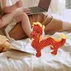 Couvertures en peluche, jouets Dragon chinois, animaux en peluche réalistes, jolis enfants