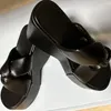 Chinelos de marca senhoras plataforma sólida slides moda cunhas salto alto verão feminino 2023 casual festa praia sapatos mulher