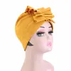 New Women Big Flower Turban Caps Muslim Head Cover African Indain Hat Ready To Wear Hijab Caps Bonnet Islamic Headwear Turbante