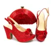 Sandalen Neuestes italienisches Design, modischer Damenschuh mit passendem Taschenset, nigerianische Schuhe und in lila Farbe für Party 230713