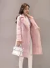 Frauen Pelz Faux Licht Rosa Lamm Lange Woolen Mantel Korea Verdickt Kaschmir Hülse Lose Fit Frauen Mode Winter 2023 ropa De Mujer 231030