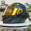 Полнолицевой мотоциклетный шлем с открытым лицом Италия Agv Pista Gp Rr Год Тигра Ограниченные гоночные шлемы Шлемы для бега из углеродного волокна Полные шлемы Ice Blue Limited YI RTP