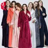 Mulheres extra longo quente coral velo roupão de inverno grosso flanela banho térmico robe quimono roupão noiva peignoir sleepwear1227b