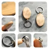 Keychains 30Pcs Blank Oval Wooden Key Chain DIY Promotion Pendant Wood Keychain Keyring Tags Promotional Gifts