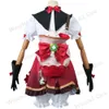 Genshin impacto klee cosplay traje nova pele florescendo luz das estrelas crianças criança vestido chapéu peruca mochila feminina comic con outfits