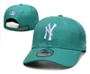 Diseñador Sombrero de lujo hombres para mujer Gorra de béisbol Diseño de moda Gorra de béisbol Equipo de béisbol Carta de cubo Carta unisex NY Gorros 48 colores N-48