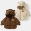 Manteau en duvet mignon ours enfants veste d'hiver enfants vêtements de neige épaissir chaud filles garçons coton vestes enfants vêtements d'hiver manteau d'extérieur 231030