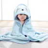 Полотенце детский коралловый бархатный банный халат с капюшоном, мягкий впитывающий быстросохнущий носимый ночная рубашка, платье, аксессуары для ванной комнаты
